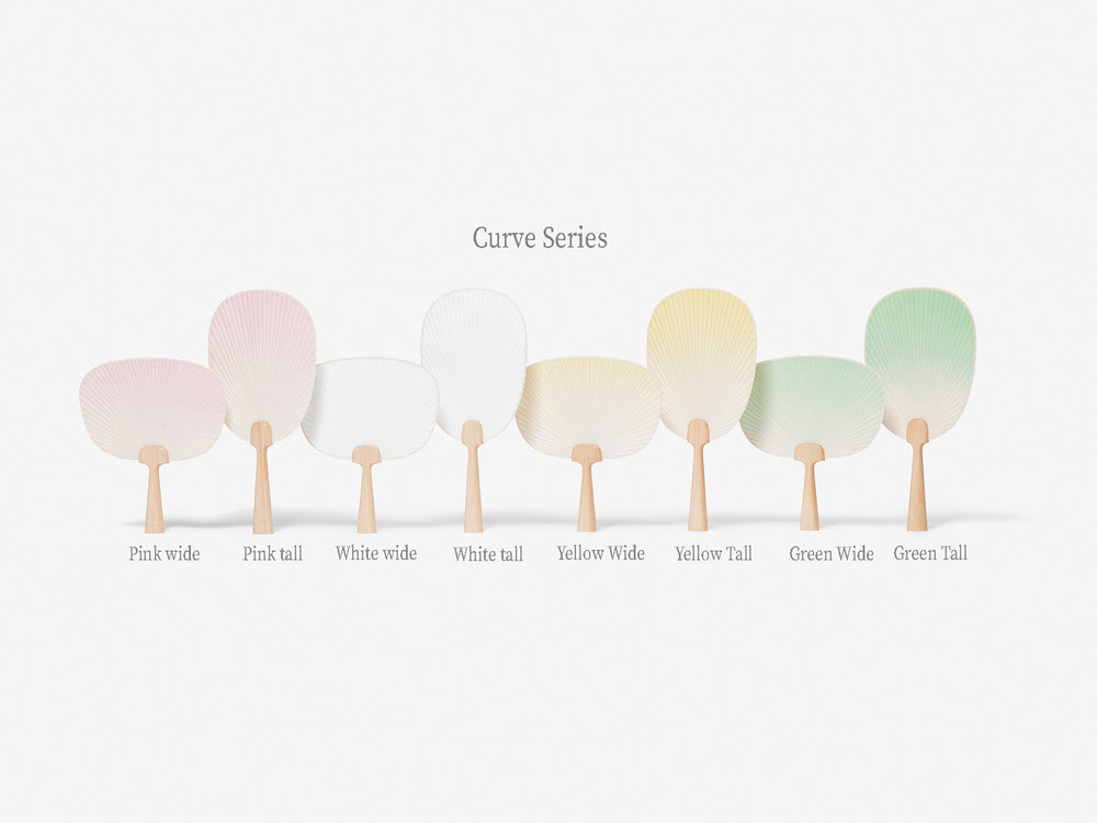 Frost Breeze Traditional Hanji Fan - Curve