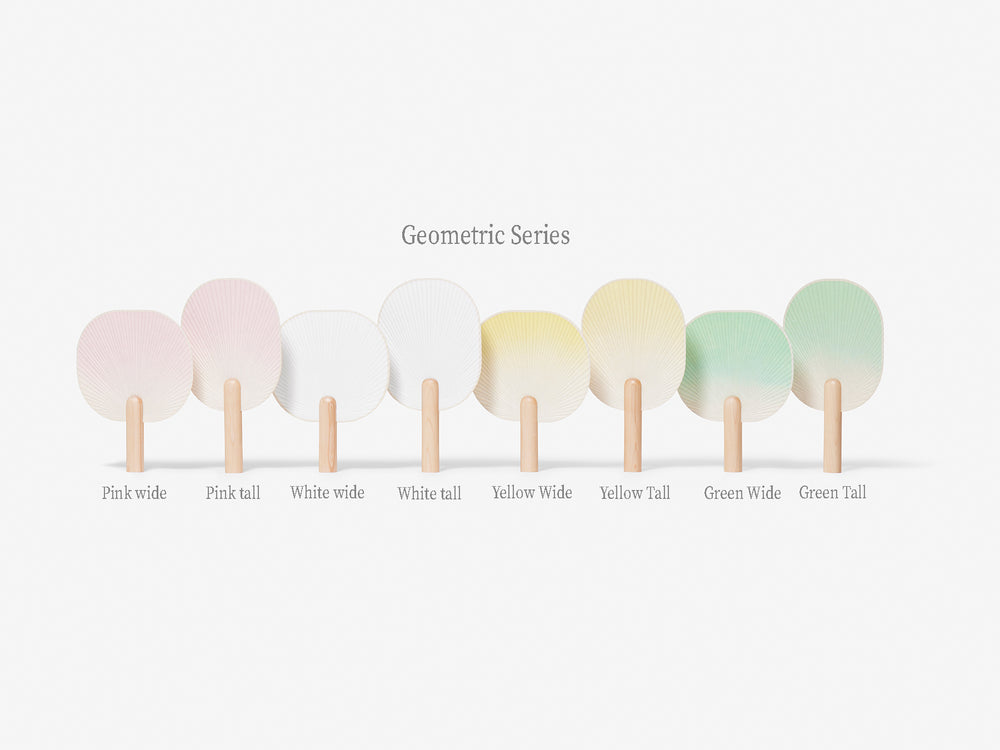 Frost Breeze Traditional Hanji Fan - Geometric