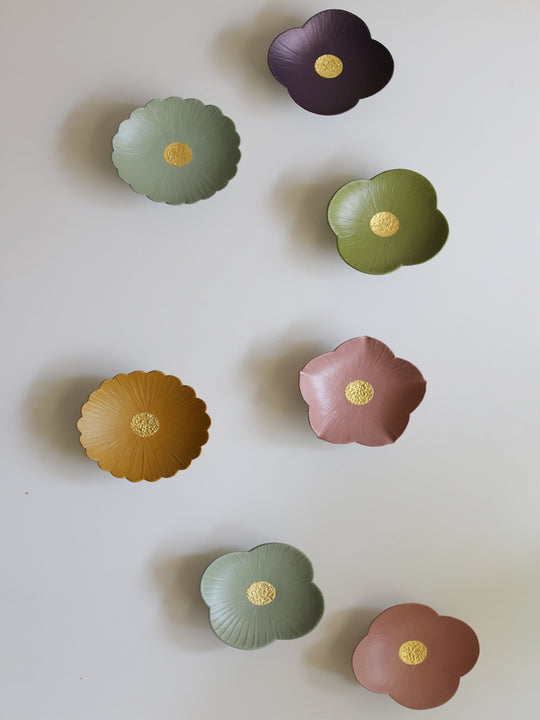 Otchil Flower Small Plate - Mustard