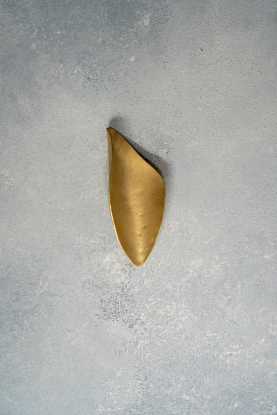 Tea leaf plate (Brass / Silver plated brass)