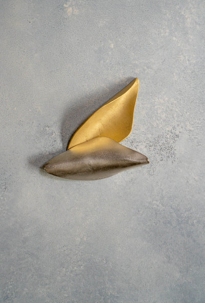 Tea leaf plate (Brass / Silver plated brass)