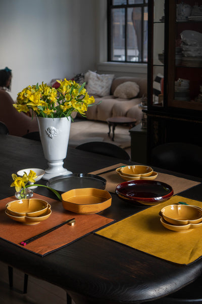 Brown Flower Bowl (Long)