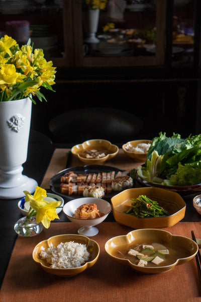 Brown Flower Bowl (Long)