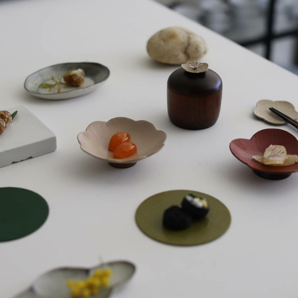 Otchil Flower Small Plate - Red