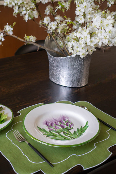 Coated Linen- Parentesi (Green/ White)