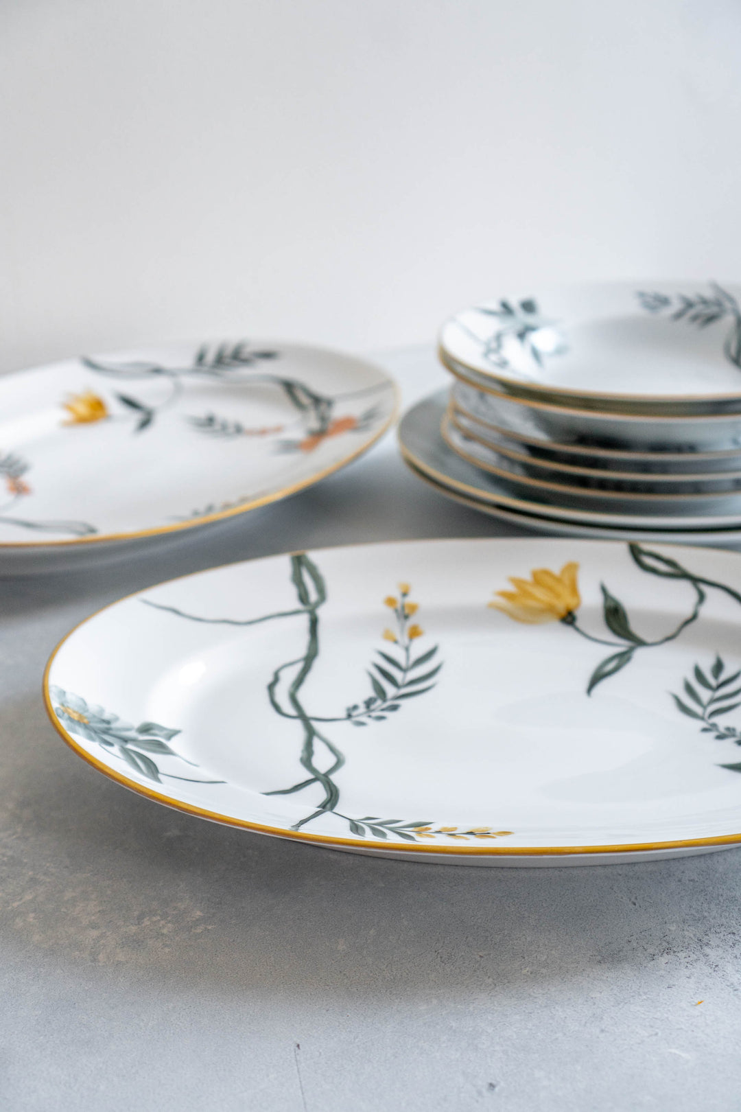 Bloom Series- Serving Oval Platter M (2 color)