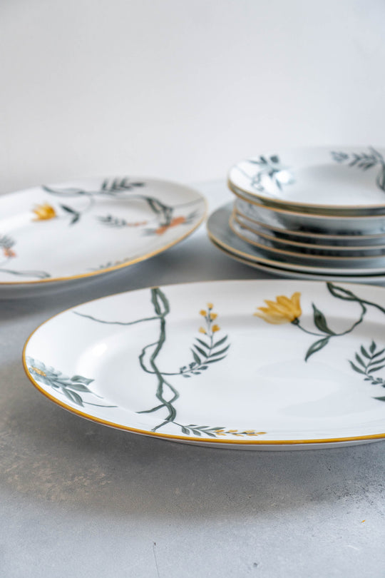 Bloom Series- Serving Oval Platter M (2 color)