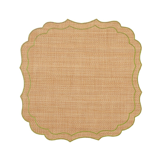 Krinkle Raffia (Natural/ Green)