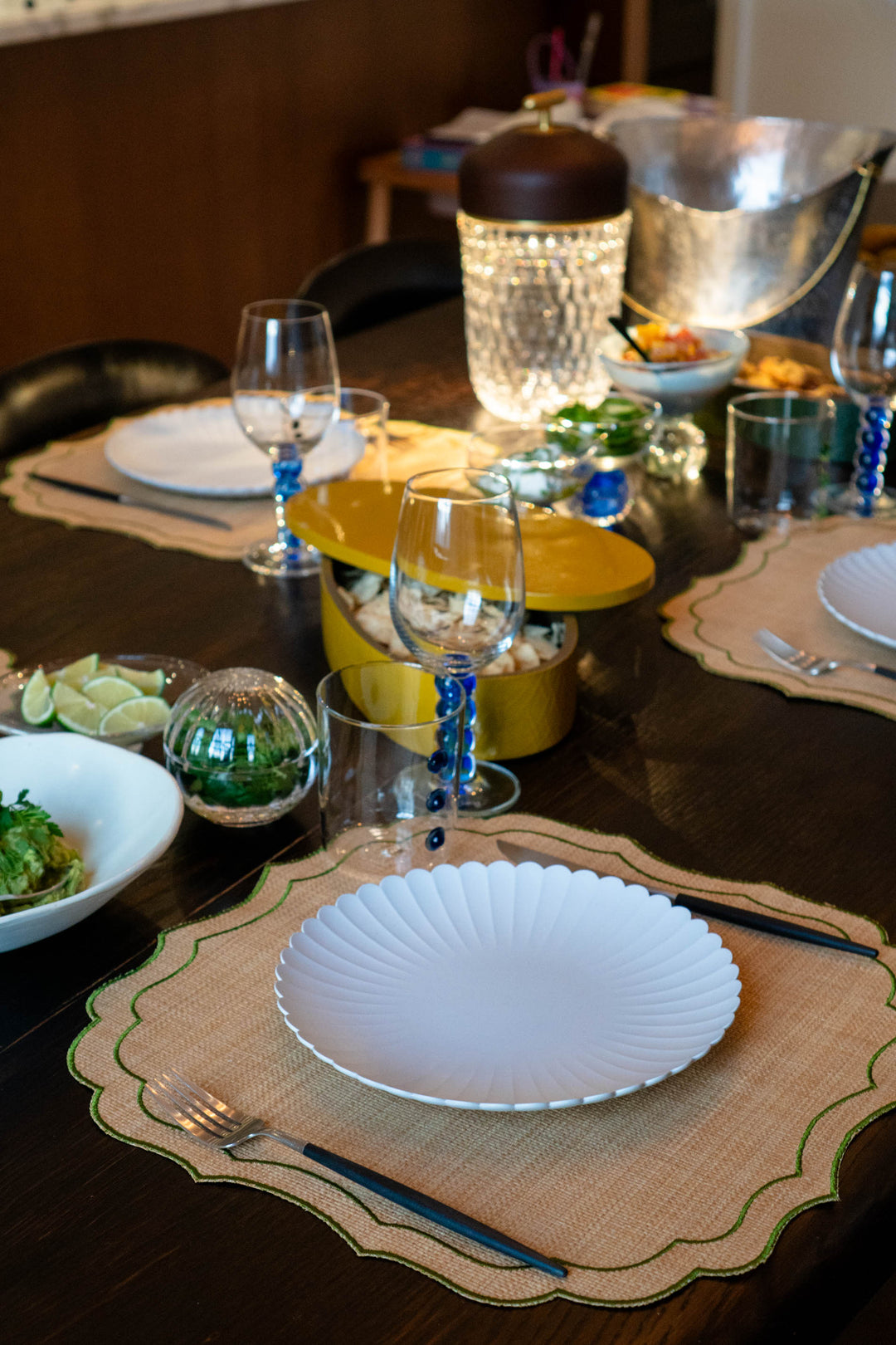 Krinkle Raffia (Natural/ Green)