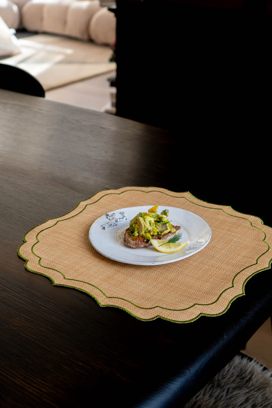 Krinkle Raffia (Natural/ Green)