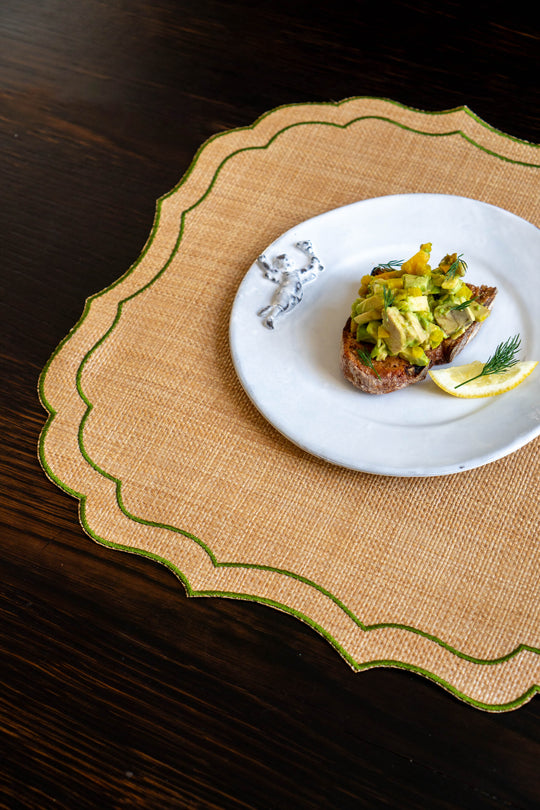 Krinkle Raffia (Natural/ Green)