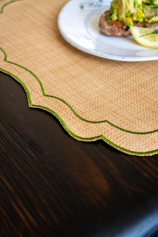 Krinkle Raffia (Natural/ Green)