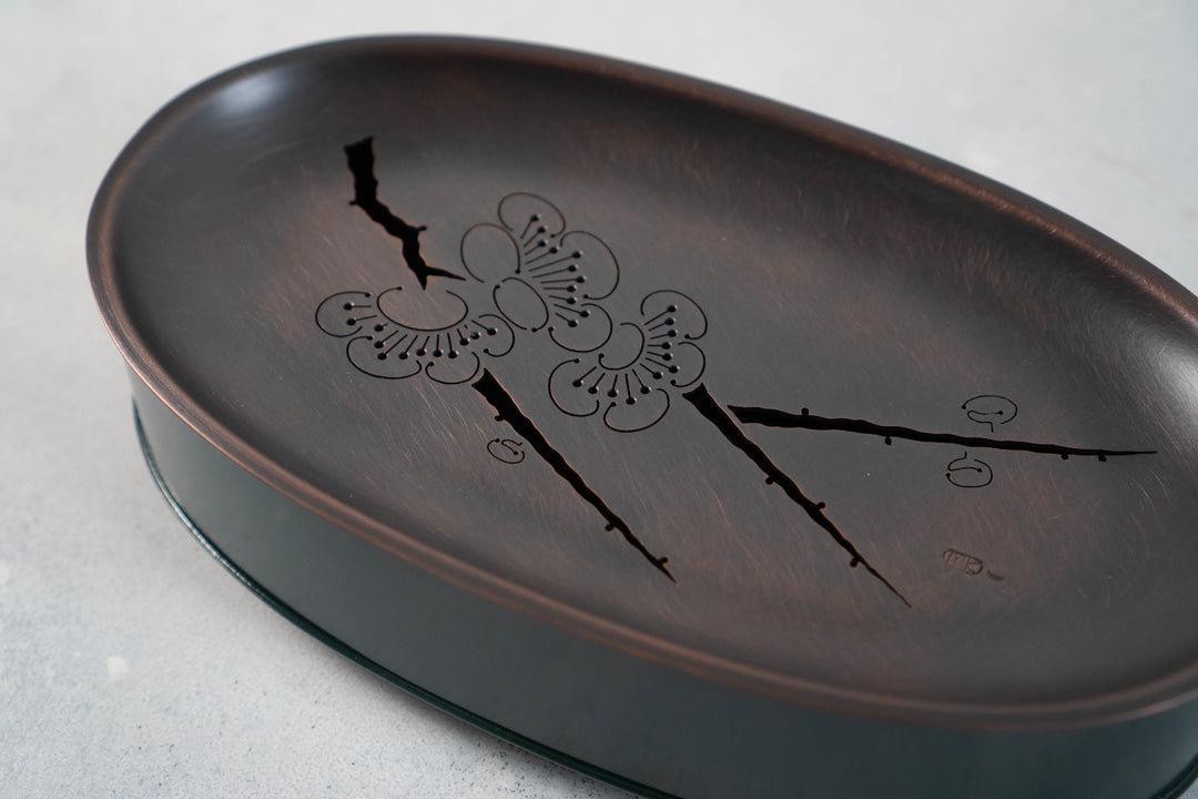 Metal Tea Tray for the Lunch Box (Hap) - Peony and Plum Flower