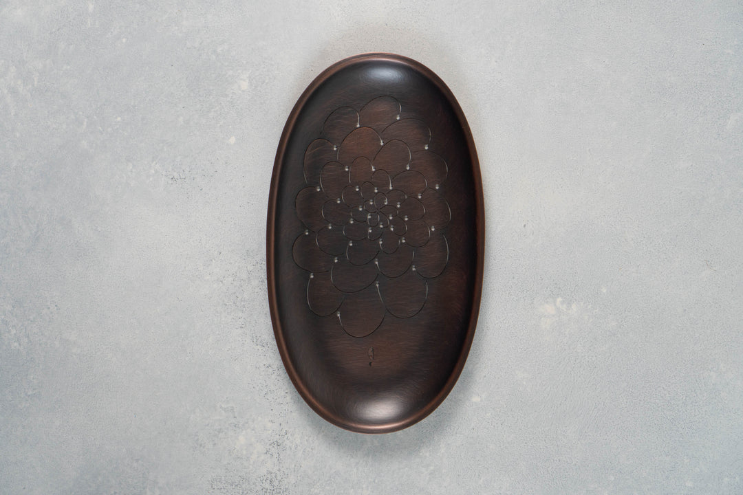 Metal Tea Tray for the Lunch Box (Hap) - Peony and Plum Flower