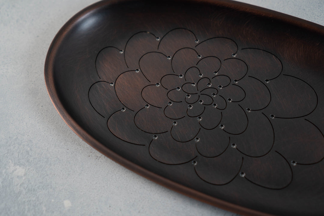 Metal Tea Tray for the Lunch Box (Hap) - Peony and Plum Flower