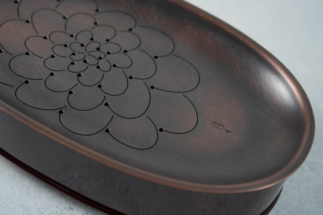 Metal Tea Tray for the Lunch Box (Hap) - Peony and Plum Flower