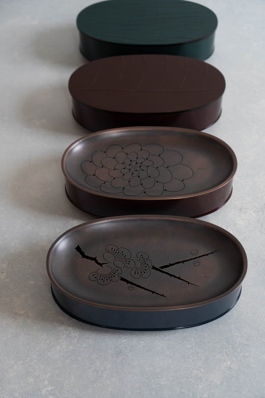 Metal Tea Tray for the Lunch Box (Hap) - Peony and Plum Flower