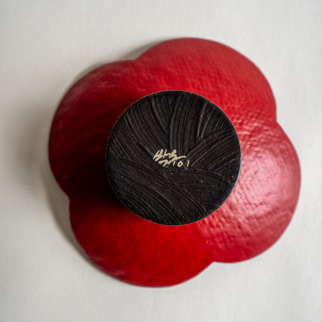 Otchil Flower Small Plate - Red