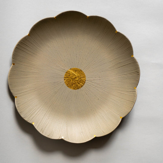 Otchil Flower Plate - Beige