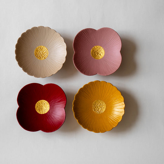 Otchil Flower Small Plate - Red