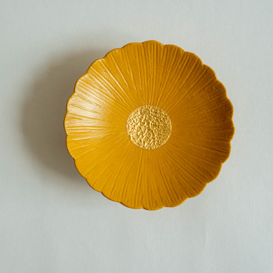 Otchil Flower Small Plate - Mustard