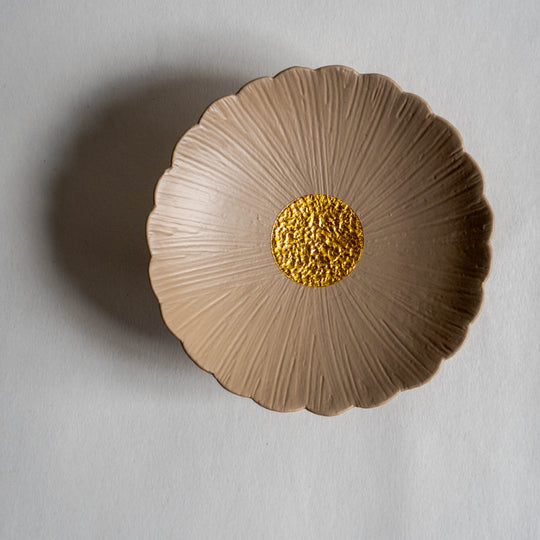 Otchil Flower Small Plate - Beige