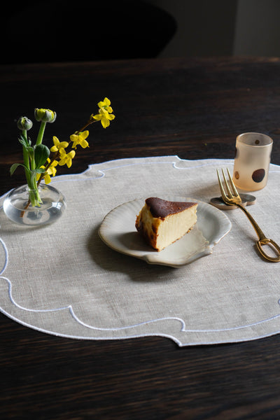 Coated Linen- Parentesi Oval (Natural / White)