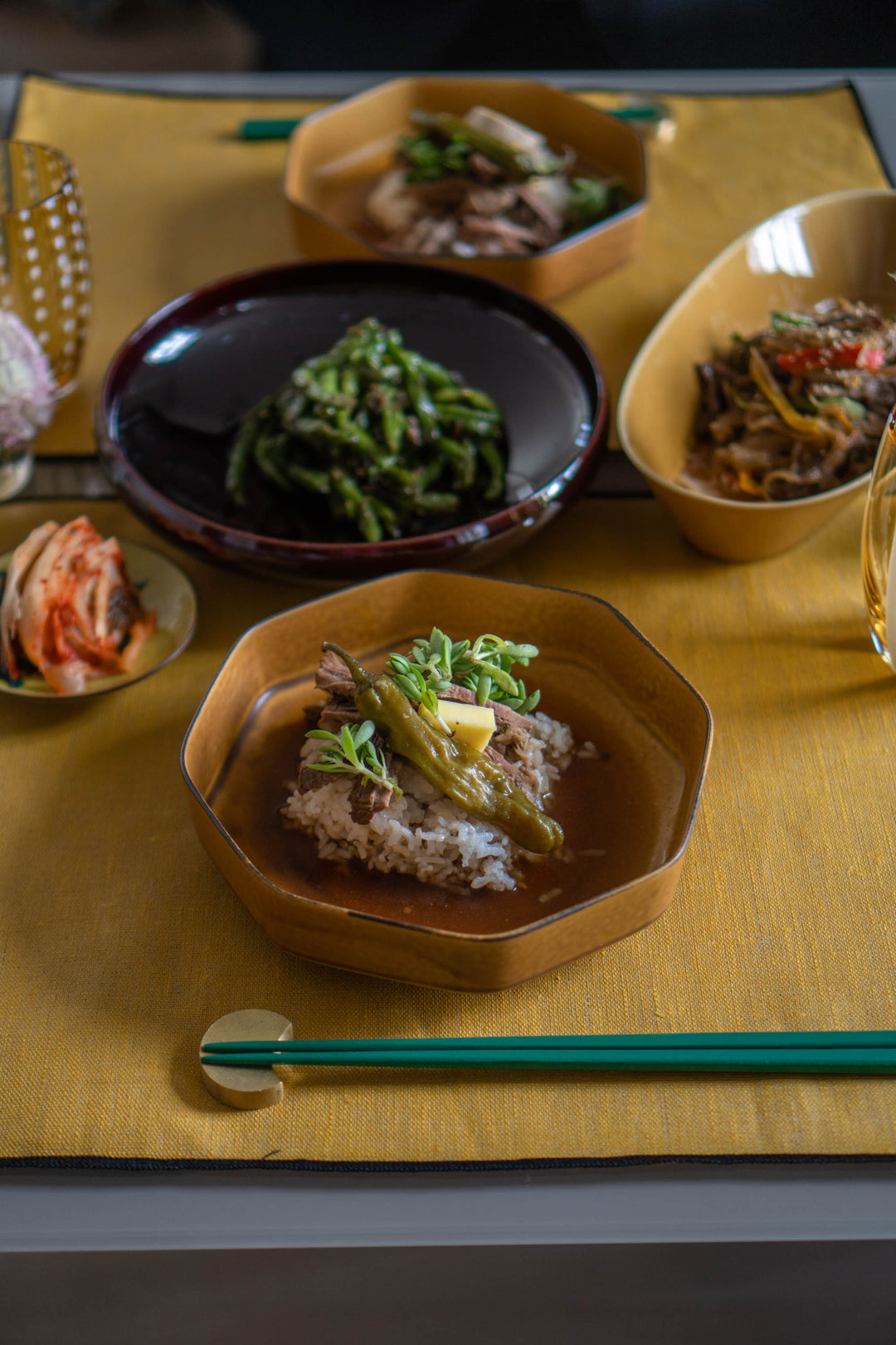 Octagon Deep Plate (Mustard Yellow)