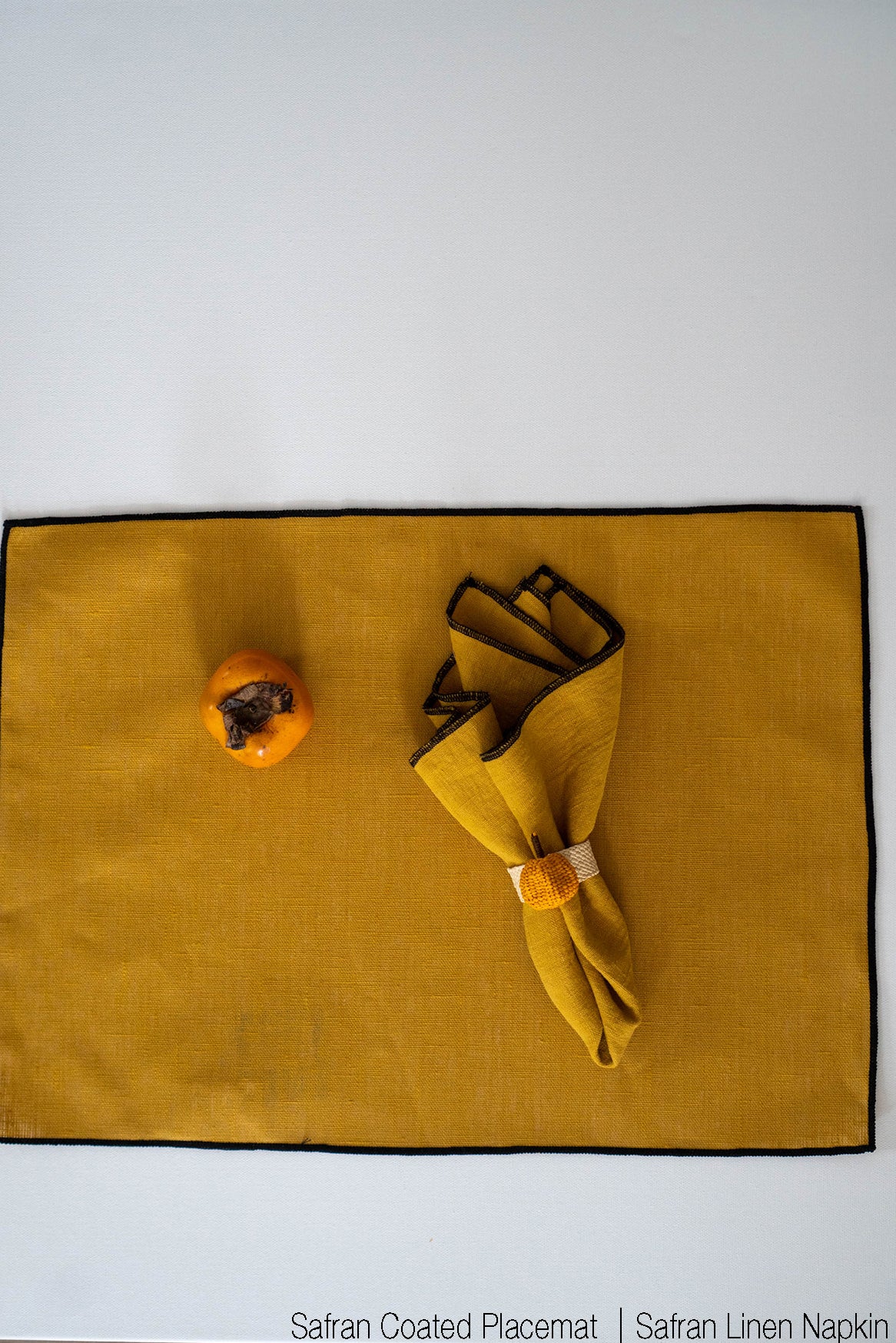 Linen Napkins With Black Edge