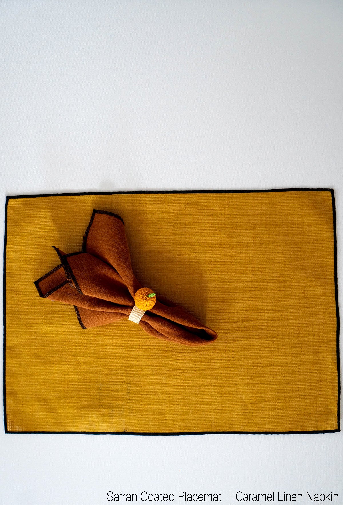 Linen Napkins With Black Edge