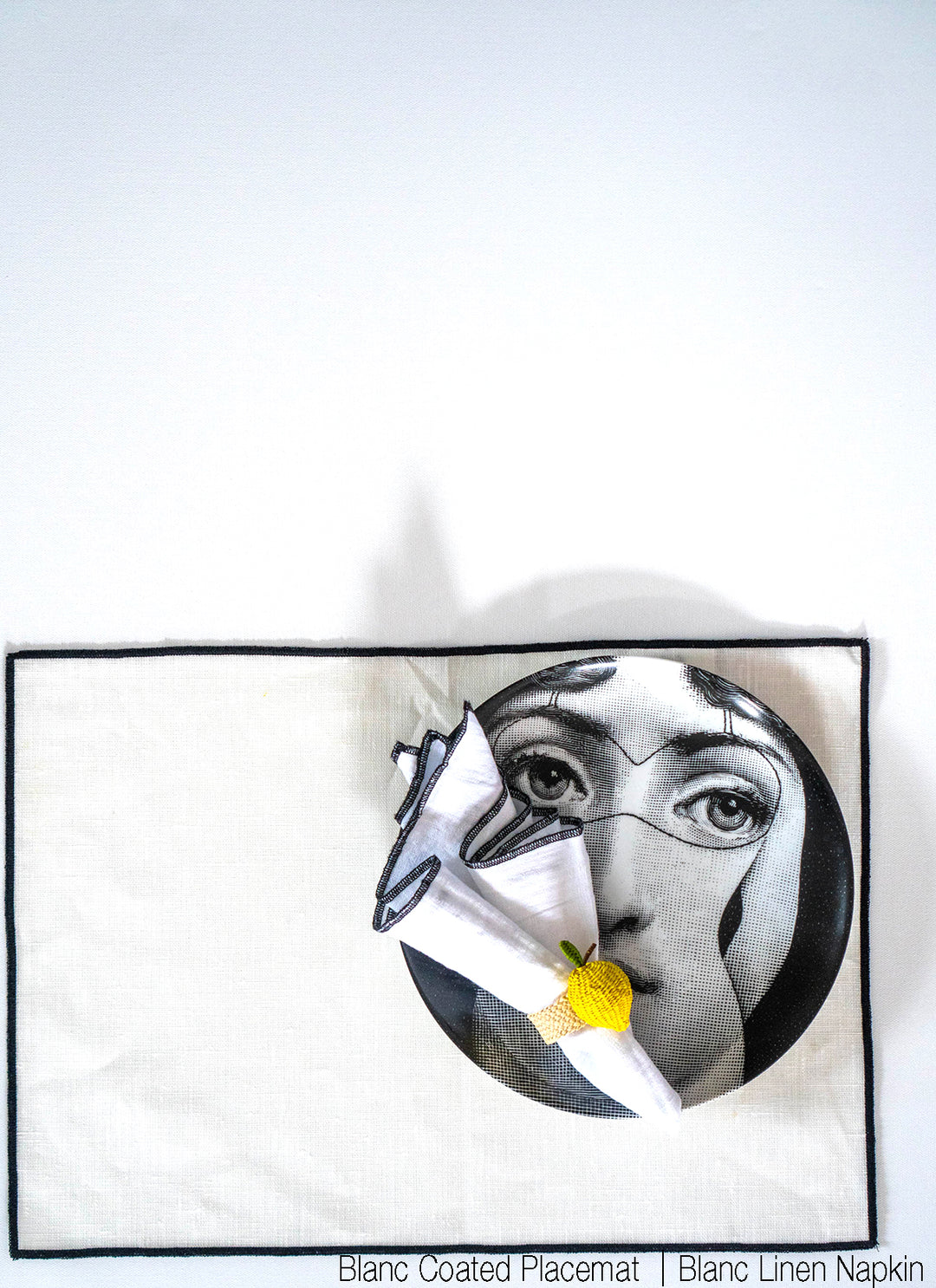 Linen Napkins With Black Edge