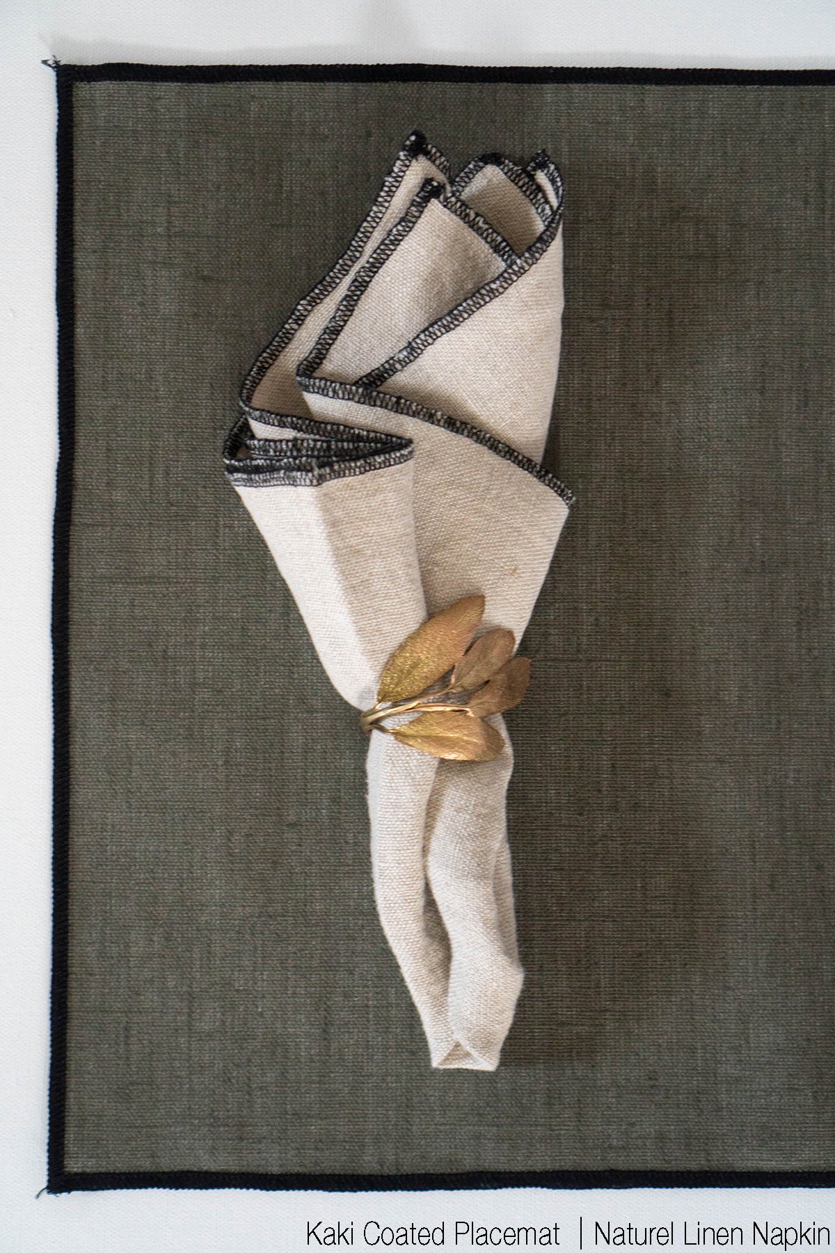 Linen Napkins With Black Edge