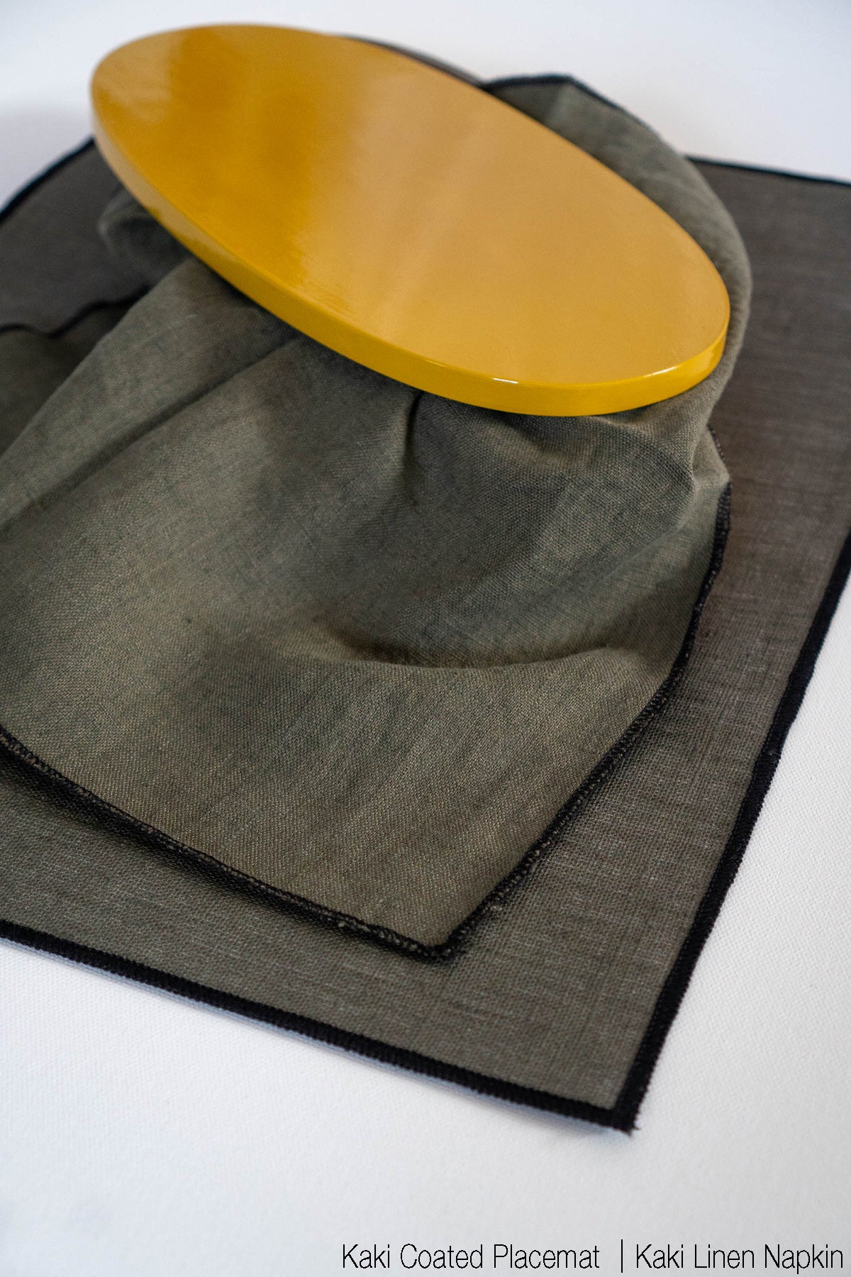 Linen Napkins With Black Edge