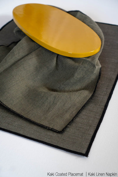 Linen Napkins With Black Edge