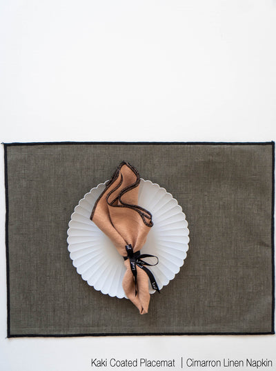 Linen Napkins With Black Edge