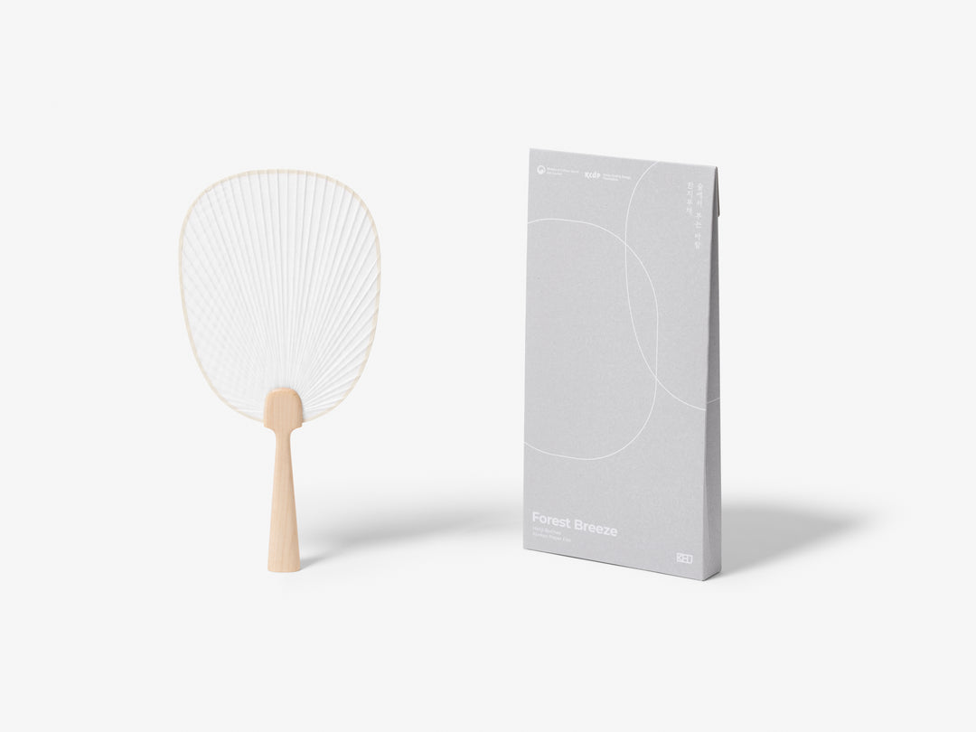Frost Breeze Traditional Hanji Fan - Curve