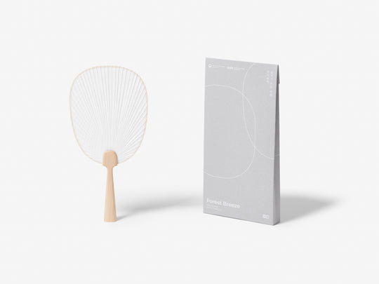 Frost Breeze Traditional Hanji Fan - Curve