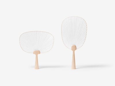 Frost Breeze Traditional Hanji Fan - Curve