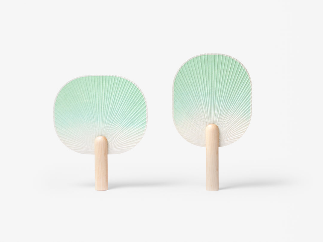 Frost Breeze Traditional Hanji Fan - Geometric