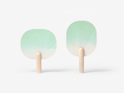 Frost Breeze Traditional Hanji Fan - Geometric