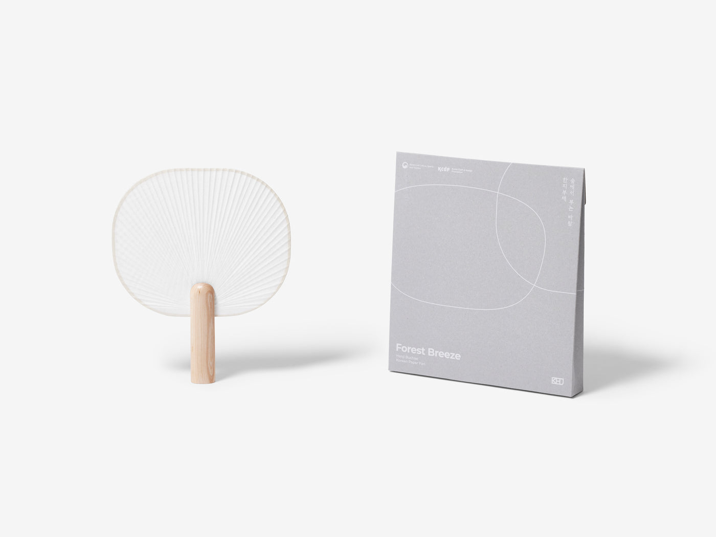 Frost Breeze Traditional Hanji Fan - Geometric