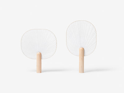 Frost Breeze Traditional Hanji Fan - Geometric
