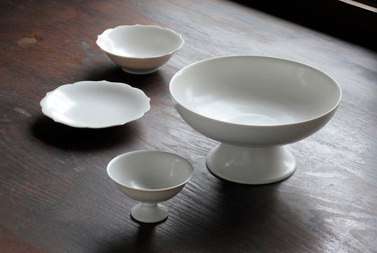 Jicon Yogurt & Dessert Cups - White (Plain, Brown Rim)