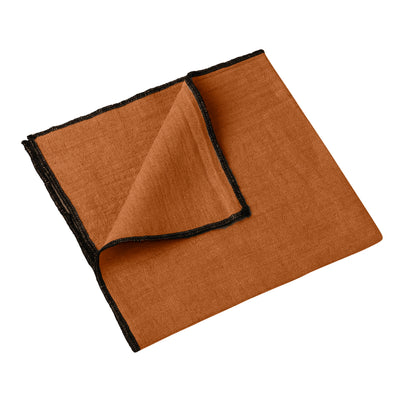 Linen Napkins With Black Edge