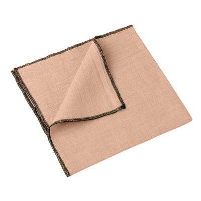 Linen Napkins With Black Edge