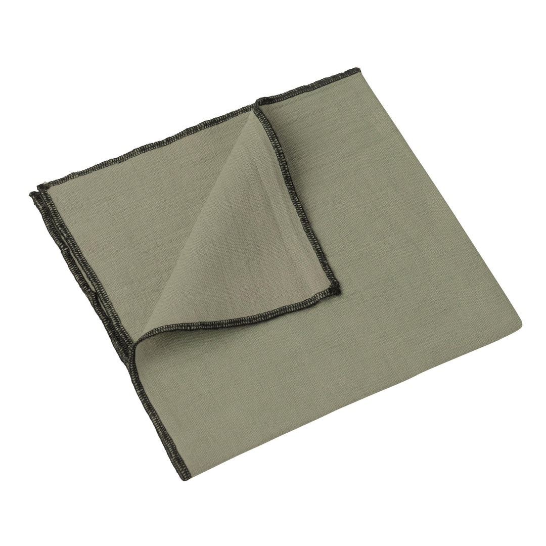 Linen Napkins With Black Edge