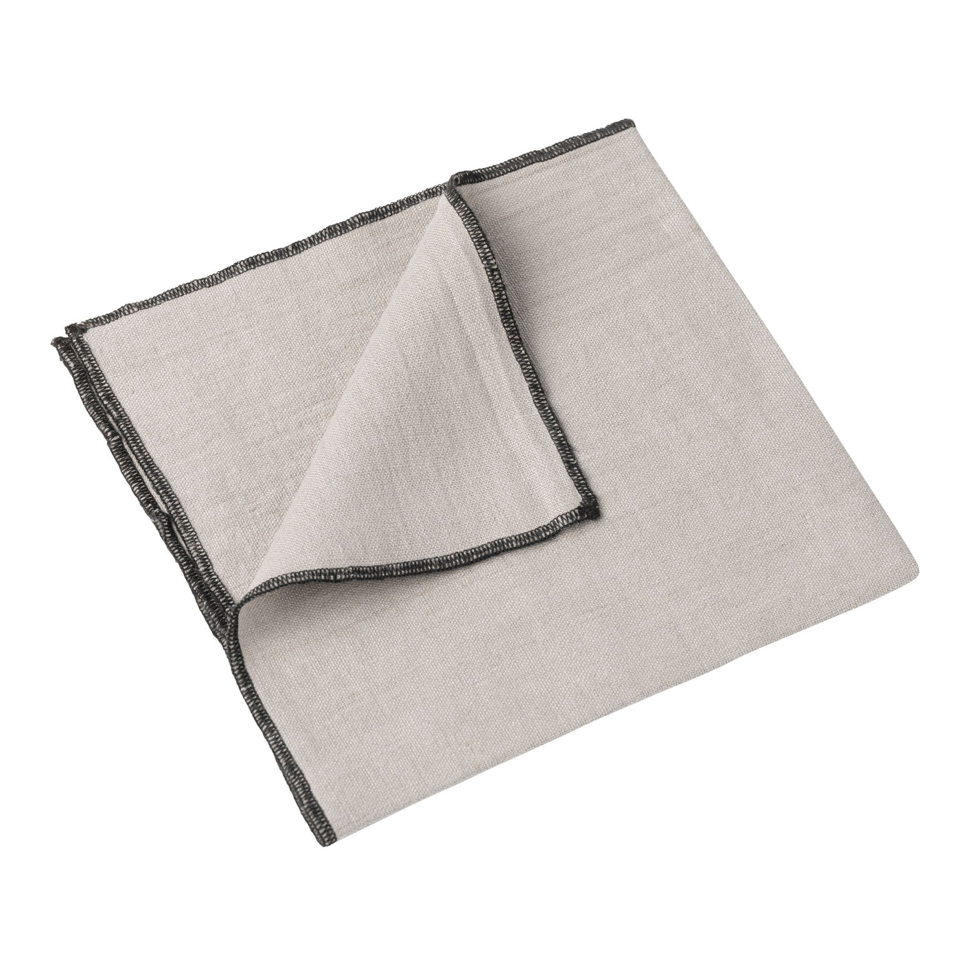 Linen Napkins With Black Edge