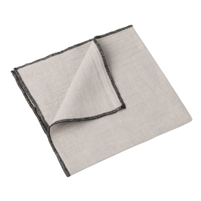 Linen Napkins With Black Edge