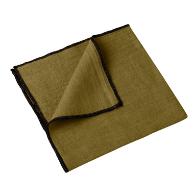 Linen Napkins With Black Edge