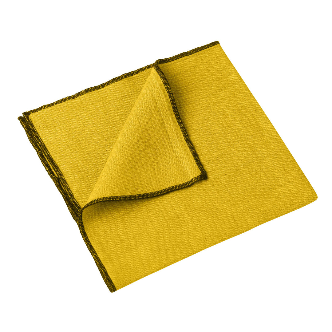 Linen Napkins With Black Edge